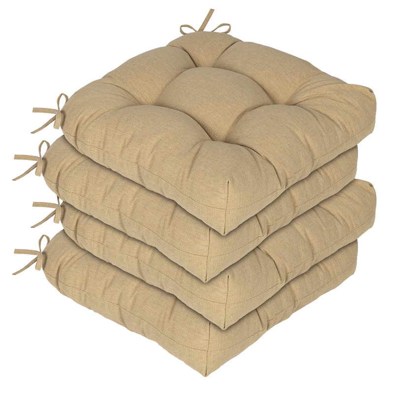 Coussins de chaise touffetés pour l'extérieur, Brown