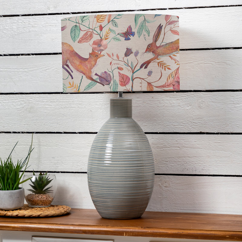 Leaping Into The Fauna Ceramic Table Lamp