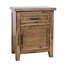 Table de bout d'appoint en bois rustique avec rangement Abbeville