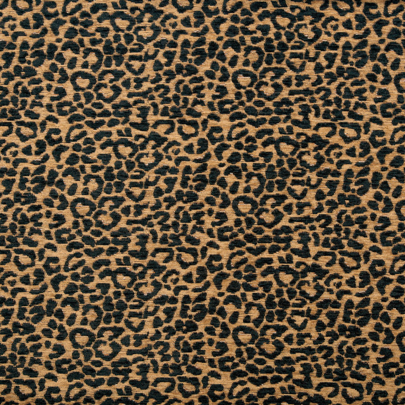 Gold and Black Leopard Print Queen Cotton Sham Set