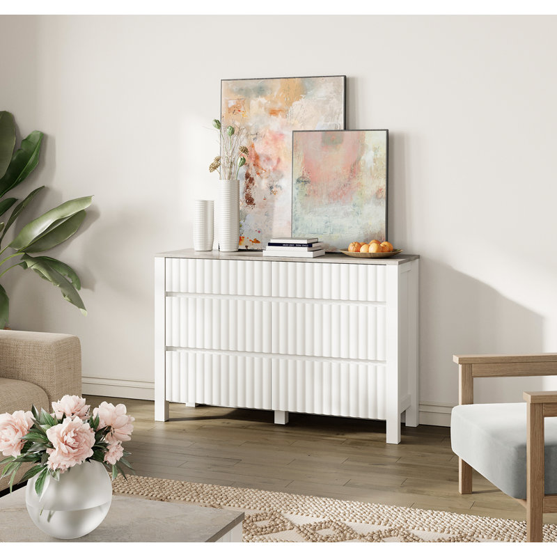 Carnetta 47.2" W 6-Drawer Modern Dresser