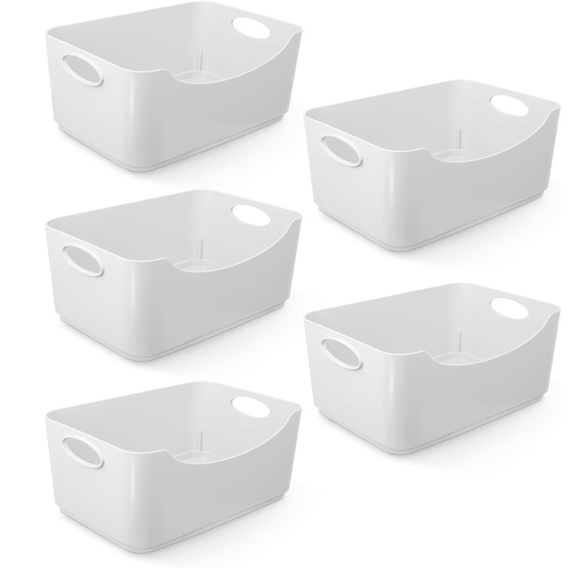 Rebrilliant Plastic Decorative Basket, White