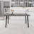 55.12-70.87"Expandable Modern Kitchen Dining Table, Rectangular MDF Dining Table For 4-6 People, Medieval Industrial Style, With Black Metal Legs, Suitable For Home&Kitchen (Gray)