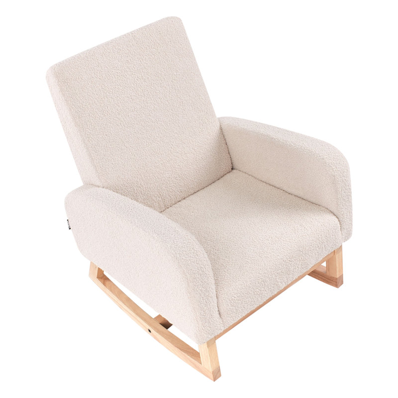 Boucle Kids Rocking Chair Pastel NORBY, Beige