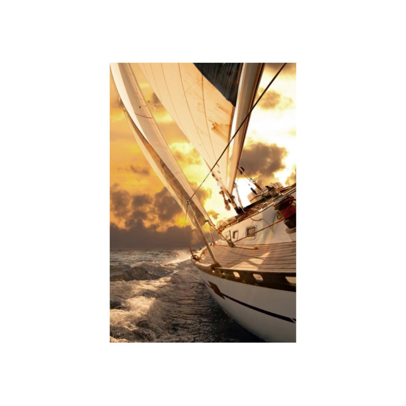 Sunset Sail II Print by Sofia Fox, Glass Coat, 45" H x 30" W x 1.5" D