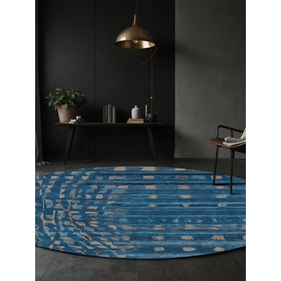 Tapis bleu lavable à la machine
