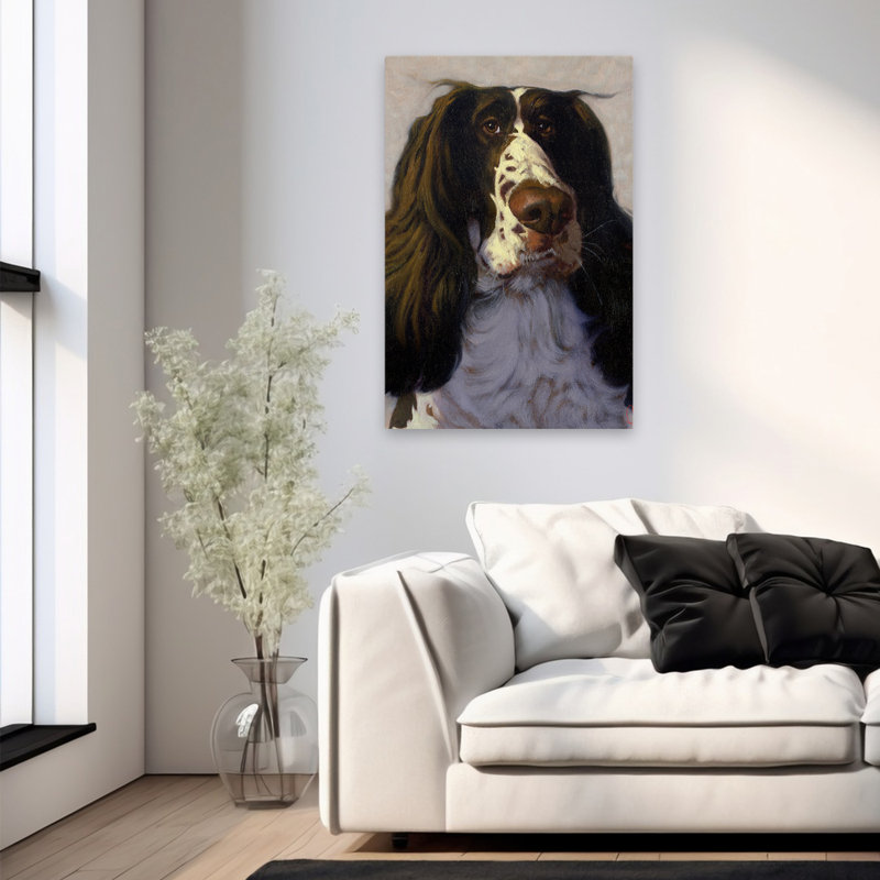Springer - animaux, humour, chiens, humour, art, H 36 po x l 24 po