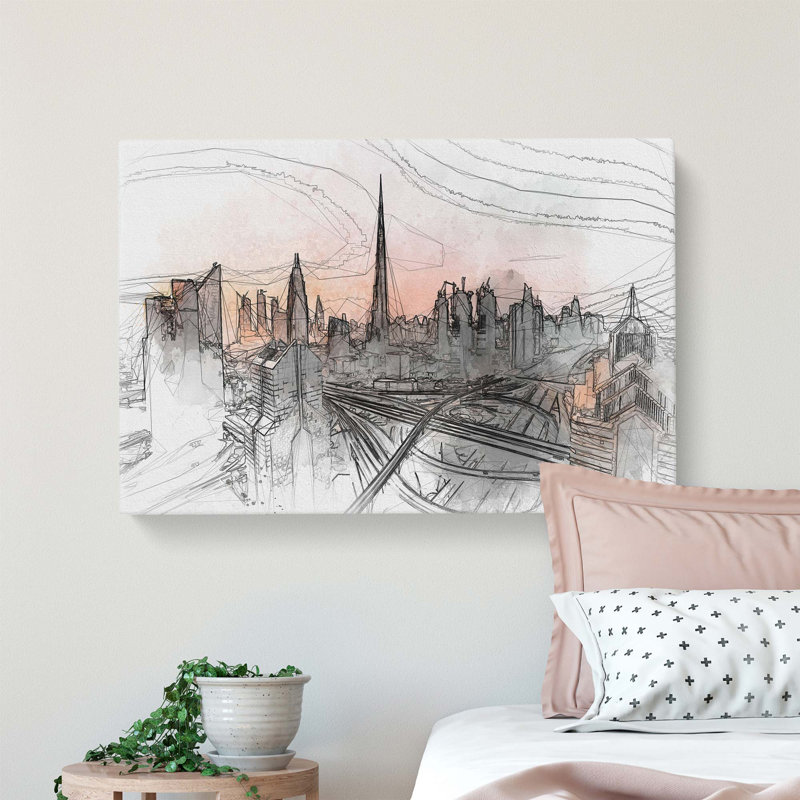 Burj Khalifa Dubai Skyline - No Frame Print on Canvas, 91.4 cm H x 61 cm W