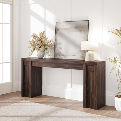 Console de 70,8 po, console de vestibule moderne, longue table de couloir derrière le canapé, conception en bois épais