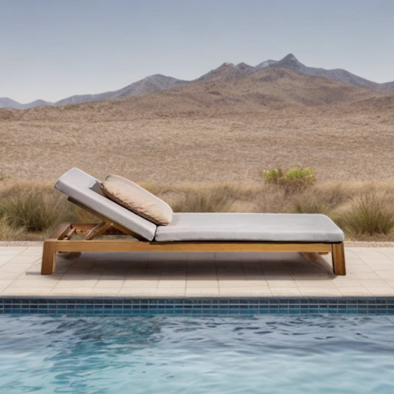 Chaise longue d'extérieur inclinable