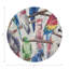 Cockatoo Fantasia Vegan Leather Round Coasters