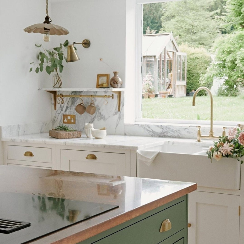 Lancaster 40" Double Bowl White Fireclay Farmhouse Sink