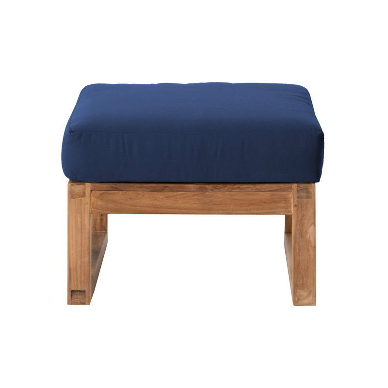 Repose-pieds avec coussin Sunbrella, Bleu marine