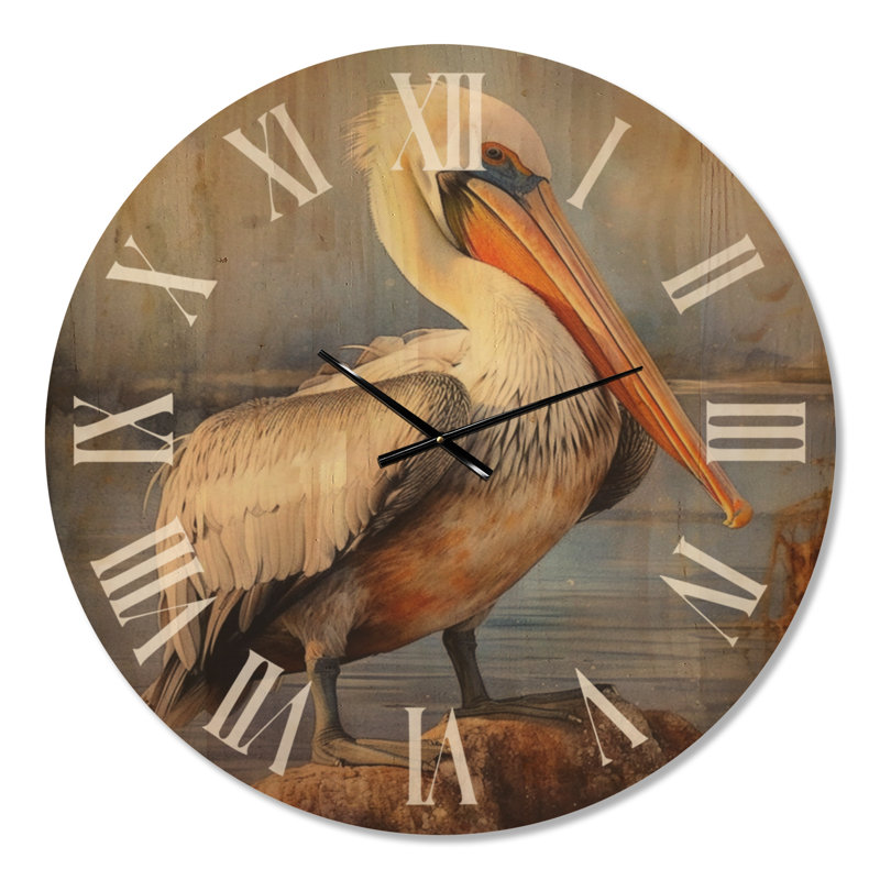 Horloge murale majestueuse Pelican Seabird III, Oversized