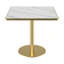 Square Modern Dinning Table 31.5 Inches Bistro Table Table With Faux Marble Top,Easy Assemble,Sturdy Metal Frame Diameter