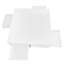 Table basse 31,5 po x 31,5 po lustrée avec rangement pour tiroir, blanc, pour espace de vie moderne 4 tiroirs carrés, lustré, panneau de particules, 31,5 po x 31,5 po, blanc