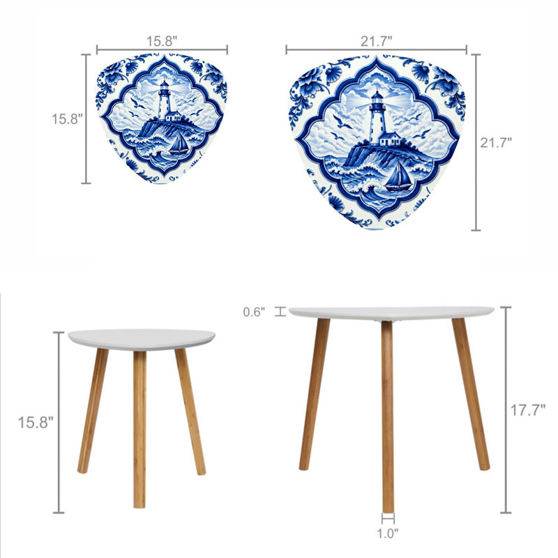 Ensemble de 2 tables basses gigognes Triangle
