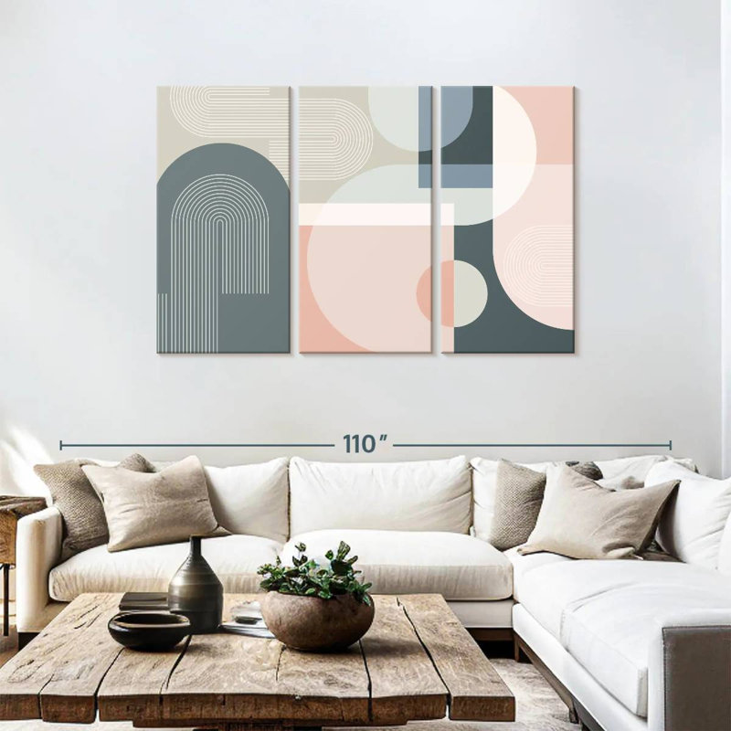 Arches abstraites de style Mid-Century Avery II, H 48 po x l 74 po