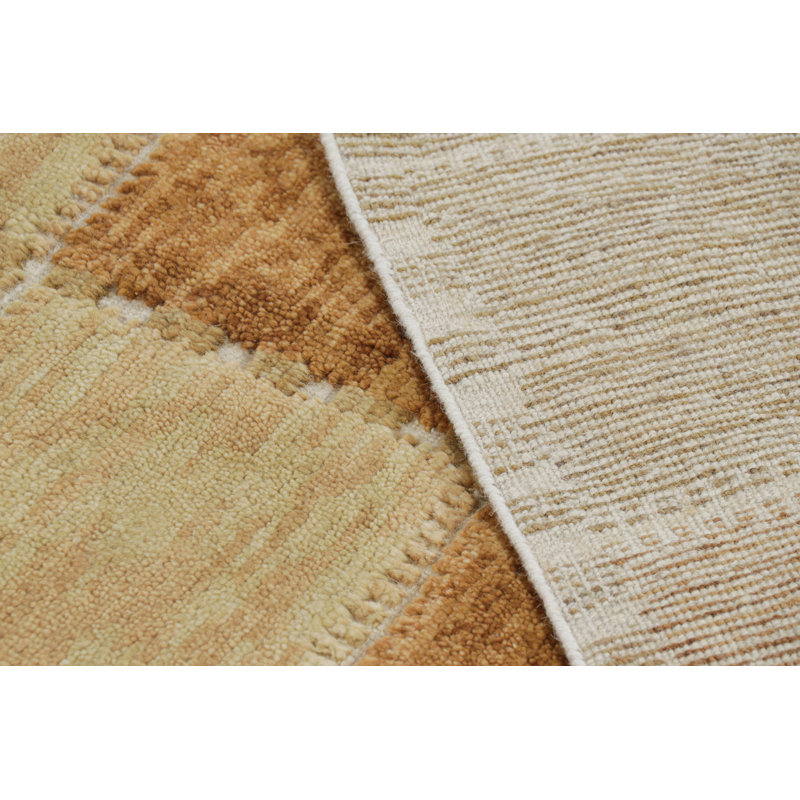 Rug & Kilim’S Scandinavian Style Rug In Beige-Brown And Rust Geometric Pattern, Rectangle 8'1" x 9'10"