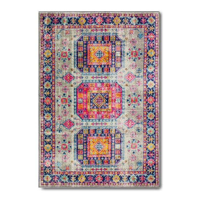 Cotton Oriental Indoor / Outdoor Rug, Rectangle 5'3" x 5'11"