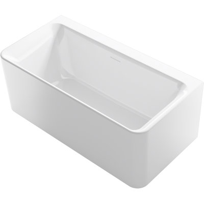 Unwind 59" x 30" Back-To-Wall Soaking Bathtub