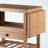 Barton Multi Storage Utility Cart with Wheels in Natural Finish, 35.30'' H X 45.05'' W X 14.60'' D