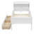 Wood Twin Size Platform Bed With Built-In LED Light, Multi-Functional Headboard, Guardrail And 2 Drawers (Bed)-1774273590