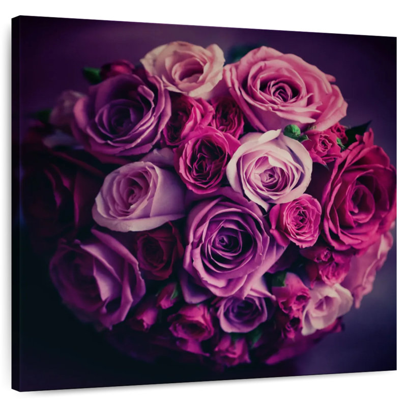 Bouquet de mariage Hardie roses roses, H 16 po x l 16 po