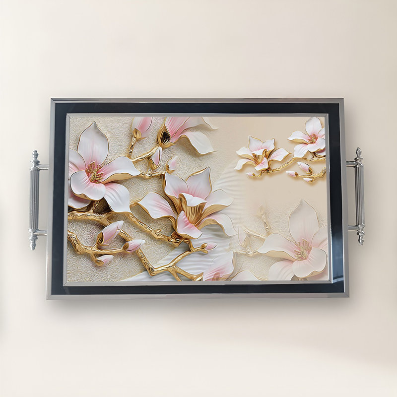 Élégant plateau en verre de 19,7 po x 11,4 po x 1,4 po | Fabrication 100% verre durable | Facile à nettoyer avec un chiffon humide | Idéal pour le service, la présentation décorative et l'organisation | Ajout élégant à la décoration intérieure