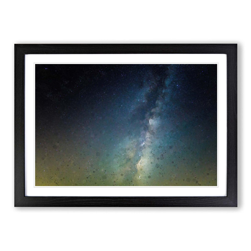Starry Dream in Abstract - Picture Frame Graphic Art Print, Black Framed, 48cm H x 65cm W x 2cm D
