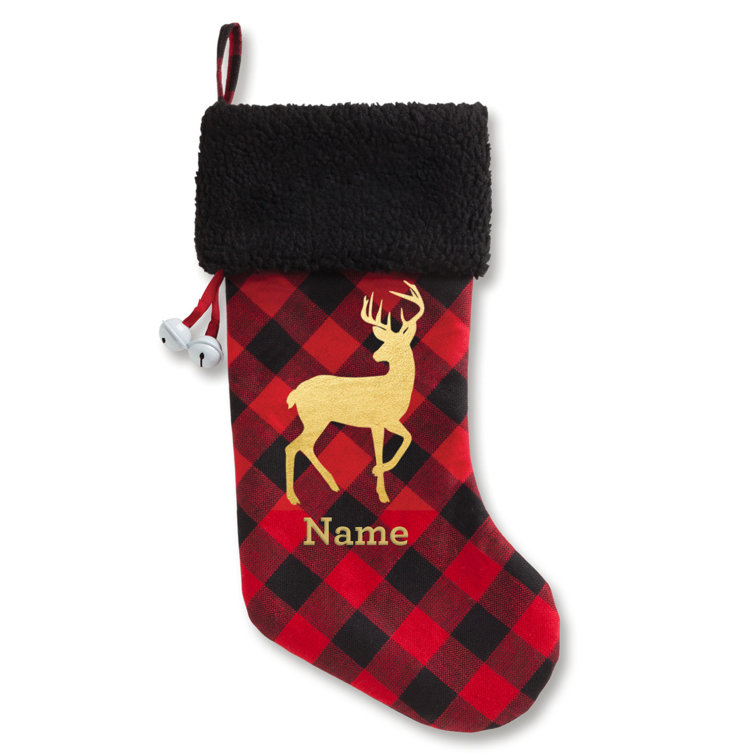 The Holiday Aisle® Personalized Buffalo Deer Stocking 