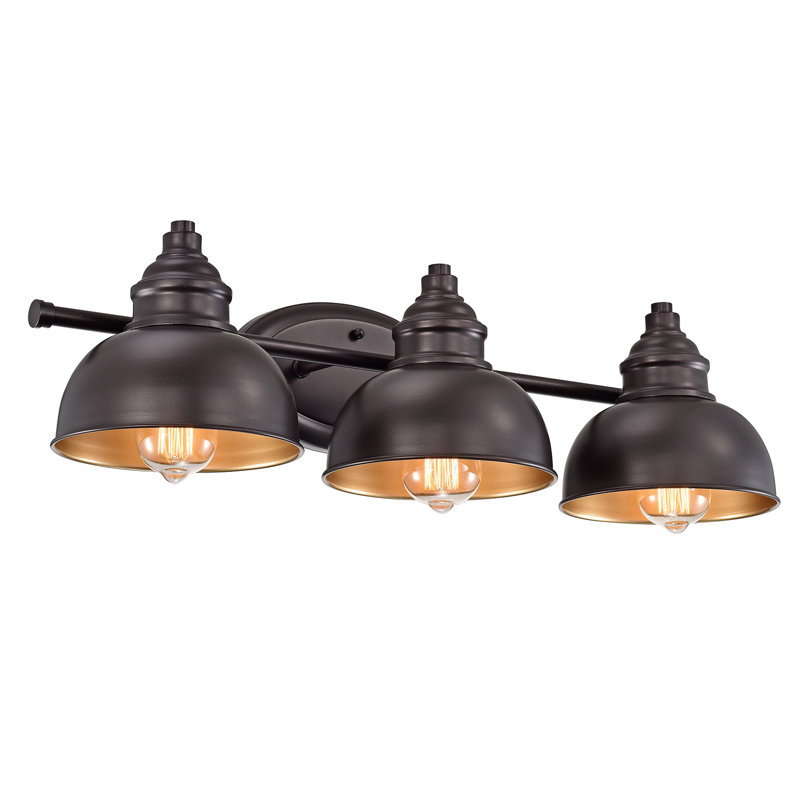 Huckstep 3 - Light Dimmable Vanity Light, Oil Rubbed Bronze, Oil Rubbed Bronze