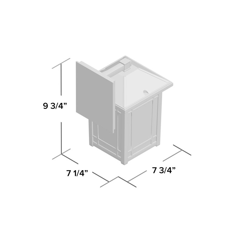 Kensett Wall Light, 9.75" H x 5.75" W x 7.25" D