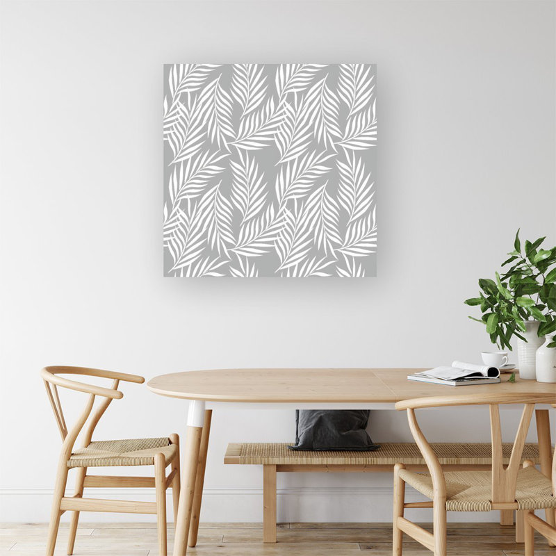 Palm Tree Leaves - Wrapped Canvas Print, 16cm H x 16cm W x 3.8cm D