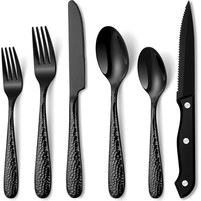 Hammer Black Silverware Set
