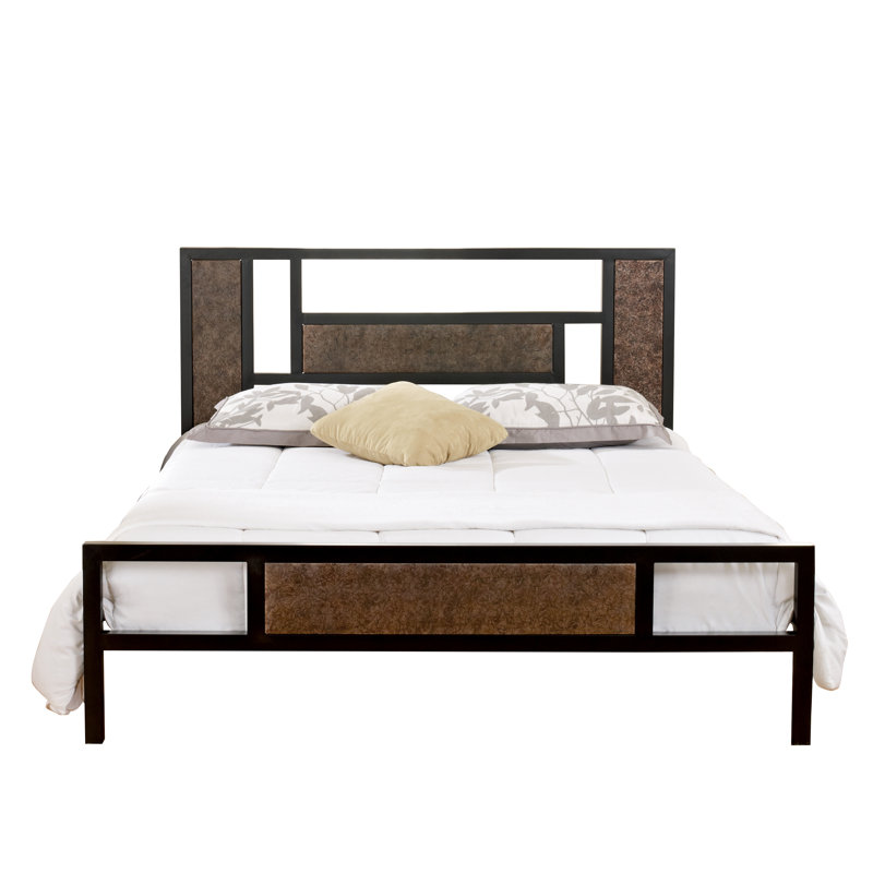 Arielle Upholstered Metal Open-Frame Bed