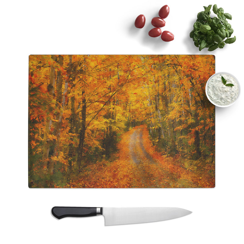 Tempered Glass Heading into the Forest Chopping Board, 20 cm x 28.5 cm
