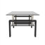 Table basse de salon avec verre double couche, rectangle noir élégant, table centrale moderne de 38,6 pouces