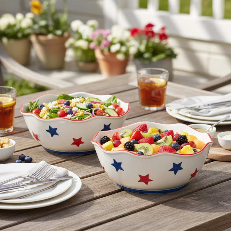 10 bols à salade étoilés Strawberry Street