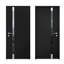 Porte avant en acier pré-suspendue à l'avant / noir Cy77 6777 / inserts en acier inoxydable simples peints modernes - l 36 po x H 80 po - droitier-93484011-93484015-93484037