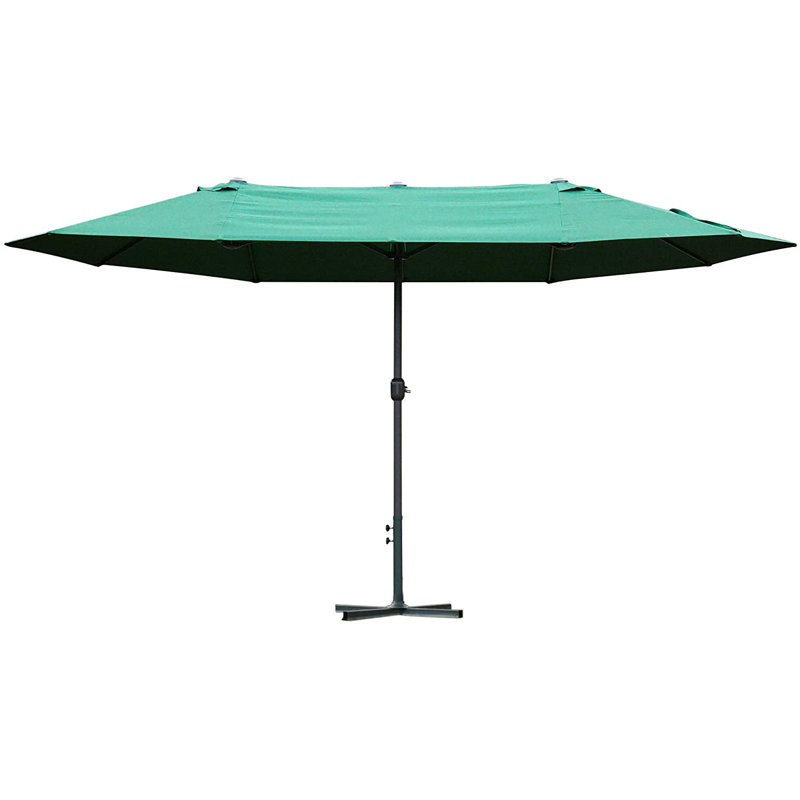 Cristina 4.6M Garden Umbrella Canopy Sun Shade, Only Cross Base, Green