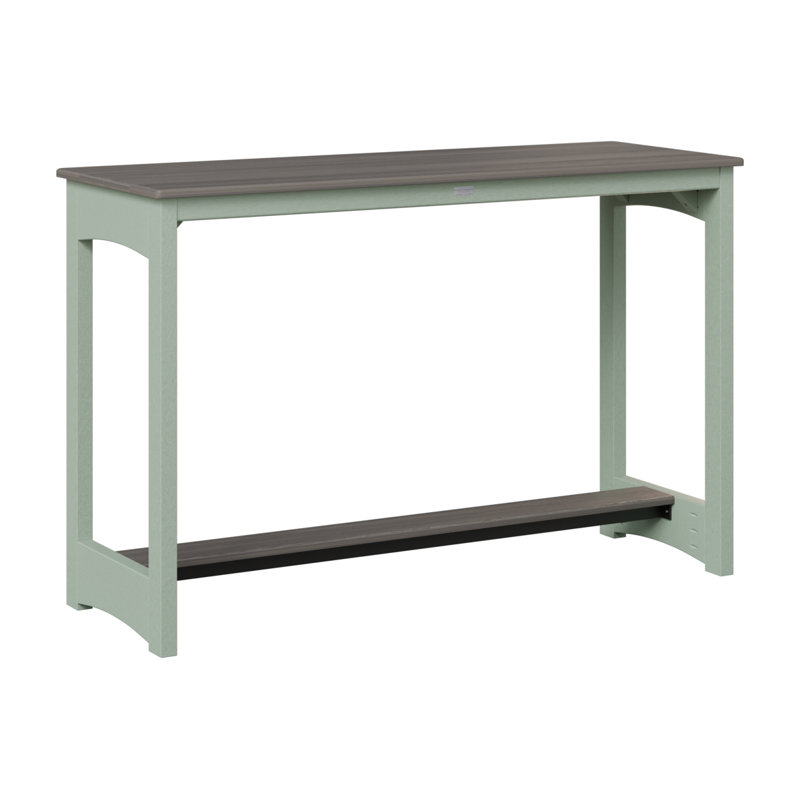 Table de bar Berlin Gardens, 38.5" H x 60" W x 22" D, Gris côtier, Écume de mer, écume de mer