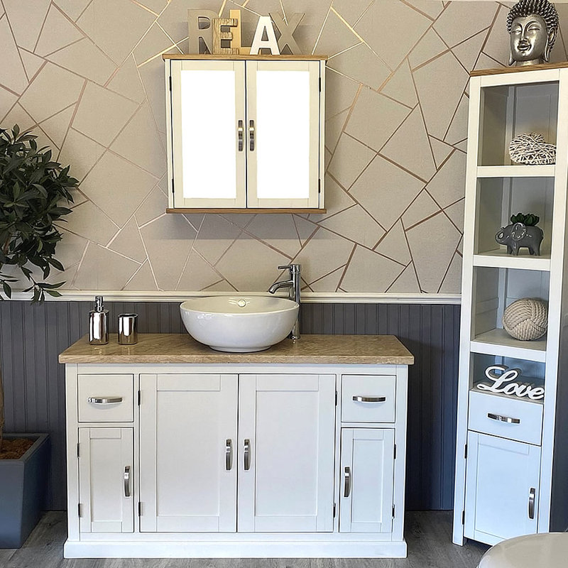 Arispe 1230mm Single Bathroom Vanity with Vessel Ceramic Basin