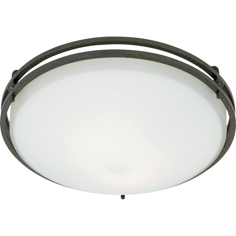 Plafonnier encastré 2 lumières Saurav, 6,5 po, Barrière de fer