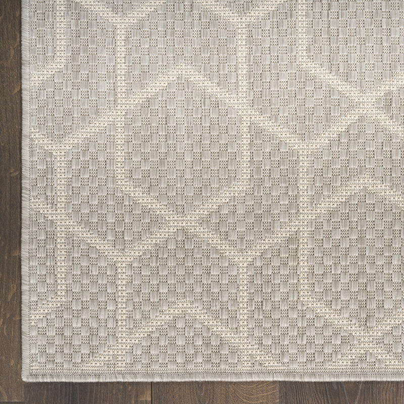 Reidy Modern Indoor/Outdoor Rug, Runner 2'2" x 8', Gray