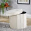 Rojelio 38cm Wide Velvet Tufted Round Storage Standard Ottoman-751623538