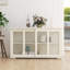 Kitchen Storage Stand Cupboard With Glass Door-1010592351