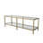 Metal Luxury Frame TV Stand For Tvs Up To 55" With Tempered Glass
