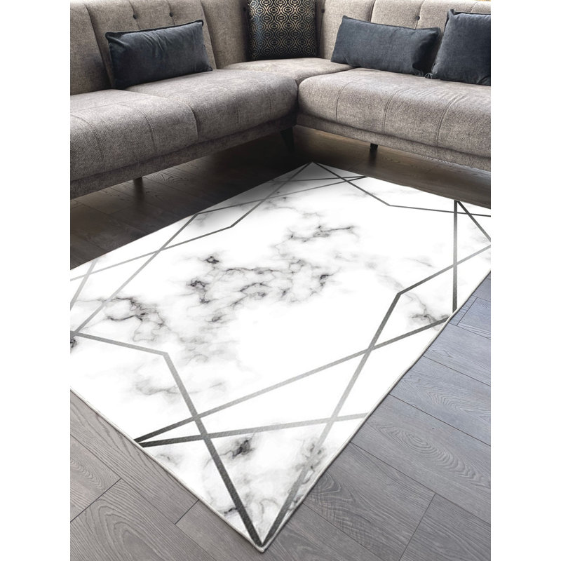 Tapis en coton Nathen, Carré 2 pi 7 po