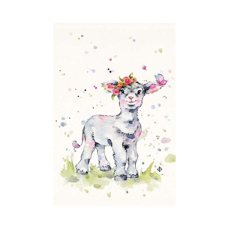 Sweet Lamb 1 Piece Wrapped Canvas Painting, 101.6 cm H x 66.04 cm W